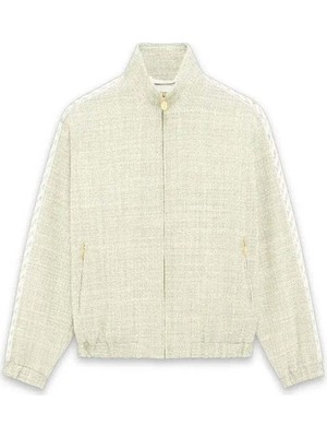 American Rag Cie La Trackjacket Tweed: Yüksek Boyunlu, Rahat Fit, Erkekler Için Hafif Yeşil Ceket