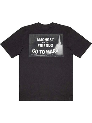 American Rag Cie Unisex Mars T-Shirt - %100 Pamuk, Siyah Renk - Konforlu ve Şık