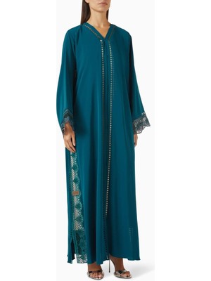 Rauaa Official Dantel Detaylı Abaya Zarif Tasarım ile Günlük ve Resmi Şıklık Için Ideal