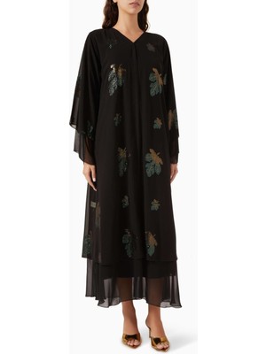 Rauaa Official Şık Sequin Süslemeli Abaya ve Sheila Rahat Kullanım Için Ideal Tasarım