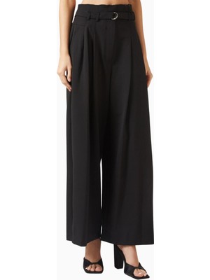 Marella Bondeno Wide-Leg Pantolon, Kemerli, Pileli ve Modern Rahat Siluet