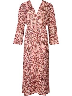 Aubade Beach Walk Kimono, Uzun Kollu, Derin Dekolteli, Hafif Plaj Üstlüğü
