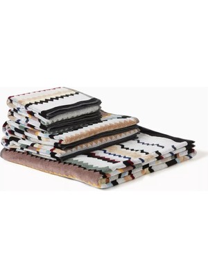 Missoni Home Mıssonı Home Curt Zigzag 5’li Havlu Seti, Pamuklu, Yumuşak, Ikonik Zigzag Desenler