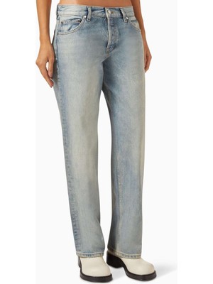 EB Denim Low-Rise Baggy Jeans - Mavi - Denim Kumaş - Konforlu ve Dayanıklı