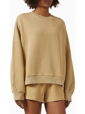 Represent Initial V Notch Sweater, Pamuklu Fleece, Minimalist ve Lüks Günlük Sweater