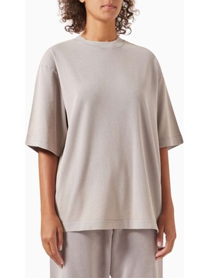 Acne Studios Pembe Organic Pamuk Crewneck Relaxed T-Shirt - Yumuşak, Günlük Rahatlık Için Tasarlandı