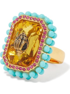 Kurt Geiger Emerald Cocktail Ring Kadın Yüzük 2X2X2.5 cm