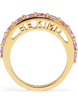 Kurt Geiger Be Kind Band Ring, Renkli Kristalli Yüzük