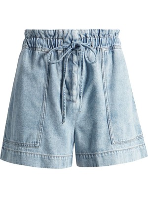 Rails Yüksek Bel Denim Şort