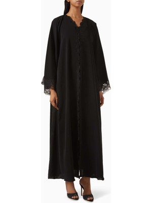 Rauaa Official Romantik Dantel Işlemeli Abaya Şık Tasarımıyla Özel Günler Için Ideal Seçim