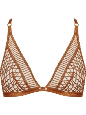 Aubade Stardust Dream Üçgen Bralette Fransız Dantel Işlemeli, Desteksiz, Dekolteli ve Şık Tasarım