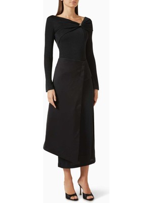 Eegen Studio Minimalist Laly Off-Shoulder Elbise - Jarse ve Tafta, Şık Tasarım, Yan Yırtmaçlı