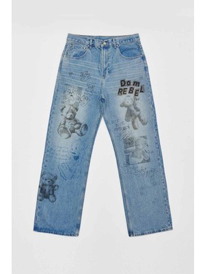 American Rag Cie Relaxed Fit Bootcut Jean: Orijinal Sanat Detaylarıyla Rahat Denim Pantolon