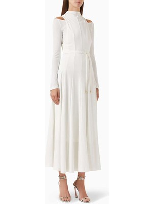 Eegen Studio Diep Dönüştürülebilir Kemerli Elbise Rib-Knit, Off-Shoulder