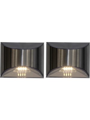 Jotex Wally Solar Duvar Lambası 2’li Set 10 Lm, Warmweiß, LED Işık, 8X10X5 Cm, Enerji Tasarruflu
