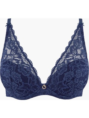 Aubade Rosessence Push-Up Sütyeni Swarovski Taşlı, Şık Dantel ve Grafik Tasarımlı Sırt