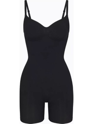 Skims Seamless Sculpt Mid Thigh Bodysuit, Dikişsiz Şekillendirici