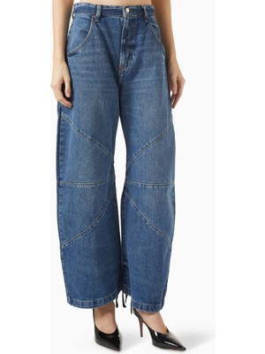 EB Denim Crop Freddy Barrel Jean - Mavi - Denim - Sürdürülebilir, Vintage Tarzı, Sıfır Atık