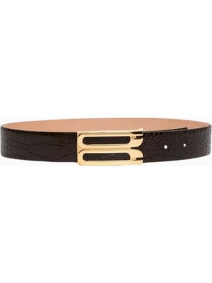 Victoria Beckham Regular Frame Timsah Desenli Kemer