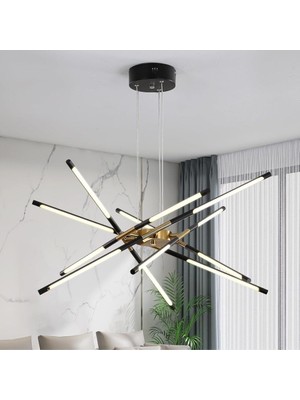 Home London Breeze LED Sputnik Avize, 12 Başlı Endüstriyel Sarkıt Tavan Lambası, Kısılabilir 72W Işık