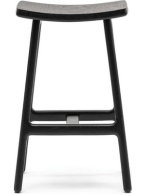 Loom Collection Odd Bar Taburesi, Siyah Meşe ve Modern Çizgilerle Şıklık