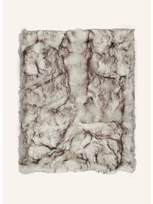 Star Home Phoenıx Suni Kürk Ekose Battaniye 150X200 Cm, Yumuşak Kadife Sırtlı