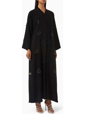 Rauaa Official 3D Çiçek Detaylı Abaya Rahat Tasarım ve Şık Tarz Için Ideal Seçim