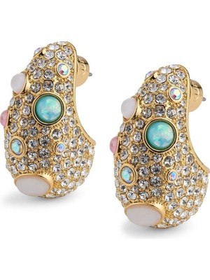 Kurt Geiger Mix Pave Opal Küpe, Işıltılı Opal ve Kristal Detaylar