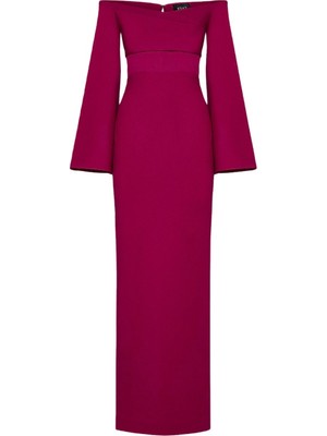 Solace London Eliana Maxi Elbise - Mor