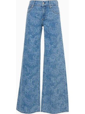 Alice and Olivia Paisley Desenli Bol Paça Jean