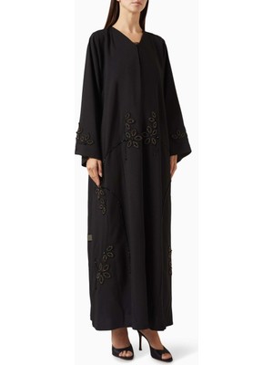 Rauaa Official Işlemeli Beştaş Abaya ile Şıklığı Yakalayın Modern Tasarım ve Zarif Detaylar