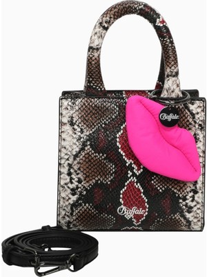 BUFFALOBOXY28 Schlangen Desenli Lüks Henkeltasche Ayarlanabilir Askılı