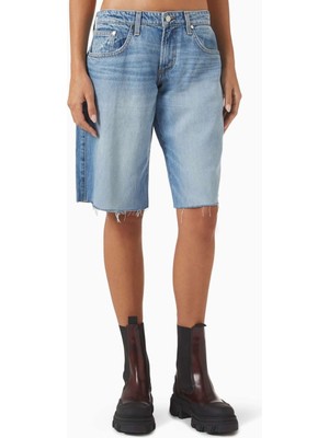 EB Denim Loon Şort - Mavi - Denim Kumaş ile Rahat Kesim Tasarım