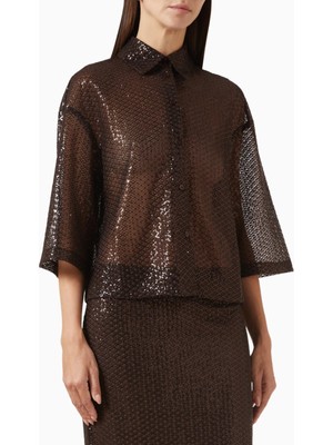 Marella Sequin Embroidered Gömlek, Işıltılı Nakışlı Şık Tasarım