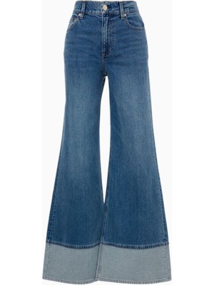 Alice and Olivia Düğme Kapamalı Ispanyol Paça Denim Pantolon