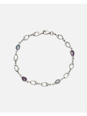 Fascination by Ellen K. Yüksek Kaliteli 375 Ayar Altın Amethyst Kadın Bilezik 19CM Şıklık ve Zarafet Için