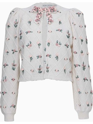 Alice and Olivia Çiçek Işlemeli Örgü Hırka