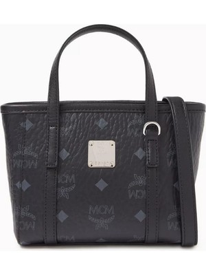 Mcm Mini Toni Shopper Tote, Visetos Kanvas & Nappa Deri Detaylı