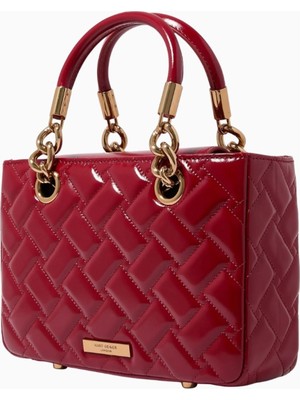 Kurt Geiger Square Kensington Bag, Rugan Deri, Şık ve Yapılandırılmış Tasarım