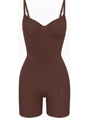 Skims Seamless Sculpt Mid Thigh Bodysuit, Dikişsiz Şekillendirici