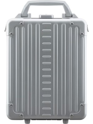 Aleon Platin Alüminyum Evrak Çantası,24 cm Laptop Bölmeli, Tsa Kilitli