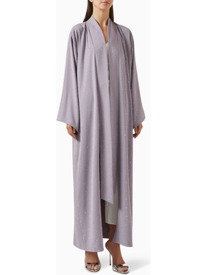 The Cap Project Şık Taş Aksesuarlı Abaya Özel Günler Için Elegan ve Modern Tasarım