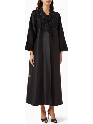 Rauaa Official Boncuk Süslemeli Abaya Şık Kesimlerle Rahat Kullanım ve Şık Bir Sheila ile Birlikte