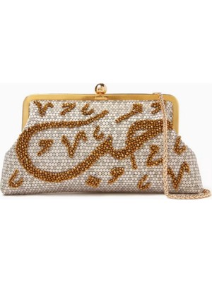 Sarah's Bag Dokuma Kumaştan Hobb Honeycomb Klasik El Çantası, El Yapımı & Zarif