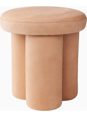 101 Copenhagen Big Foot Bej Nubuk Deri Tabure, Minimalist Modern Tasarım