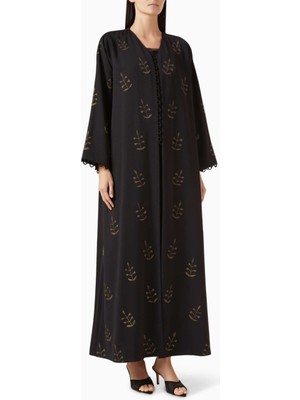Hessa Falasi Şık Loop Detaylı Georgette Abaya Akşam ve Günlük Şıklık Için Ideal Tasarım