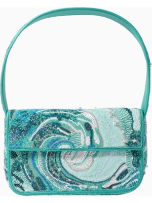 Staud Tommy Beaded Bag, Boncuk Işlemeli Omuz Çantası, Şık ve Fonksiyonel