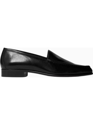 Jude Gomper Loafers, Siyah Deri, Kapalı Yuvarlak Burun, El Işçiliği, Portekiz Yapımı