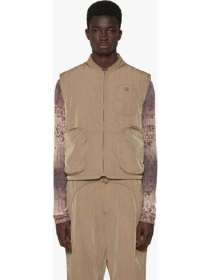American Rag Cie Şık ve Fonksiyonel Bio Vest - Khaki Renkli Fermuarlı Yelek