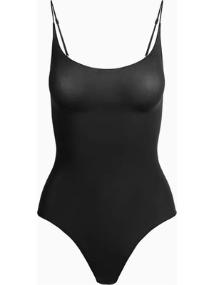 Skims Şeffaf Dikişsiz Tanga Bodysuit, Orta Sıkıştırma, Hafif ve Şeffaf